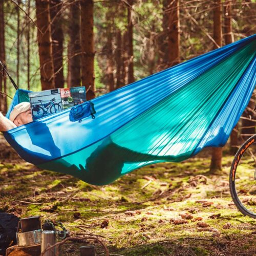 Adventure Ice-Blue: [1p] Portable Travel Hammock [Outdoor/Camping] - Image 4