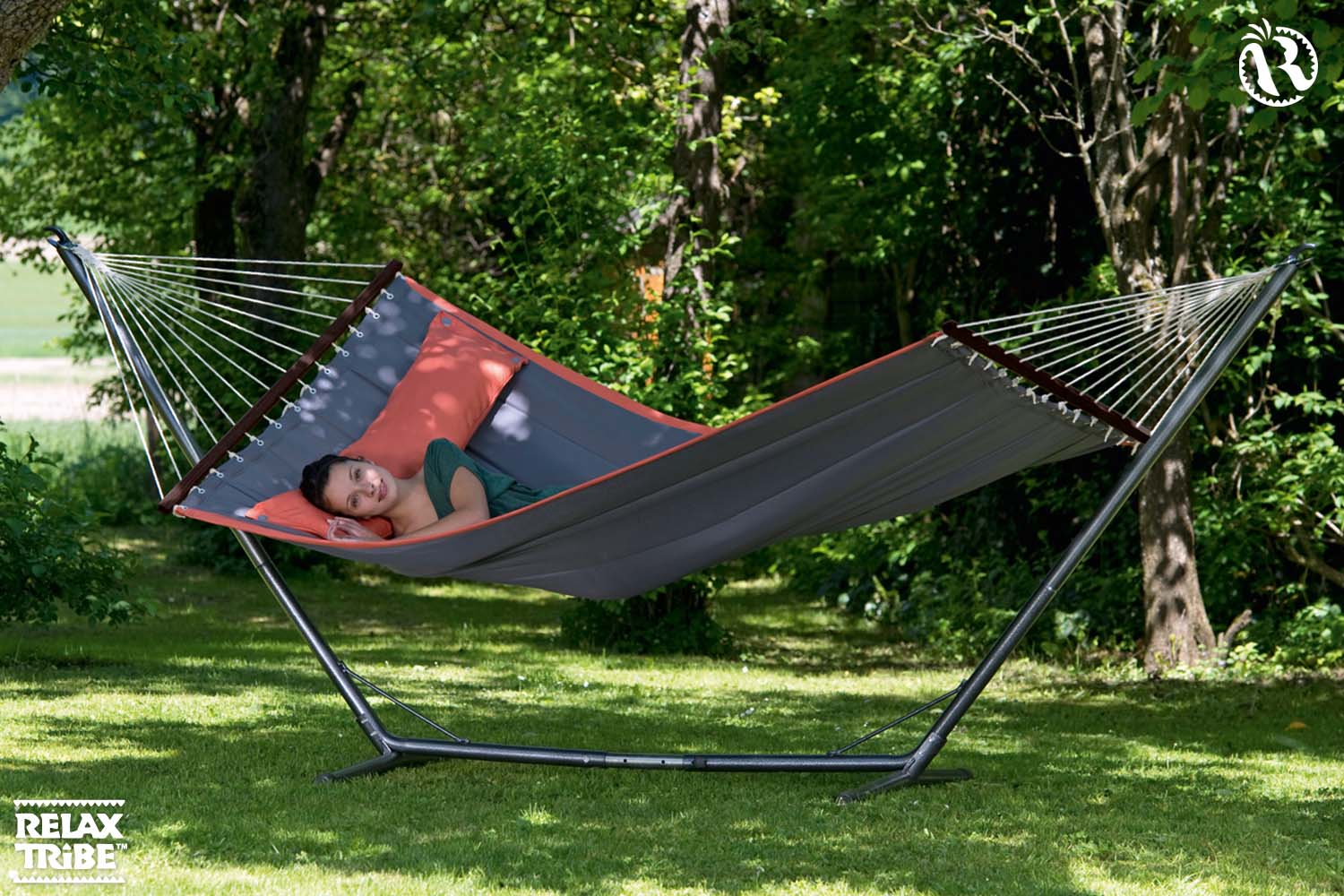 american-dream-grey-double-xl-padded-hammock-with-bars-pillow-grey-terracotta-garden-metal-stand