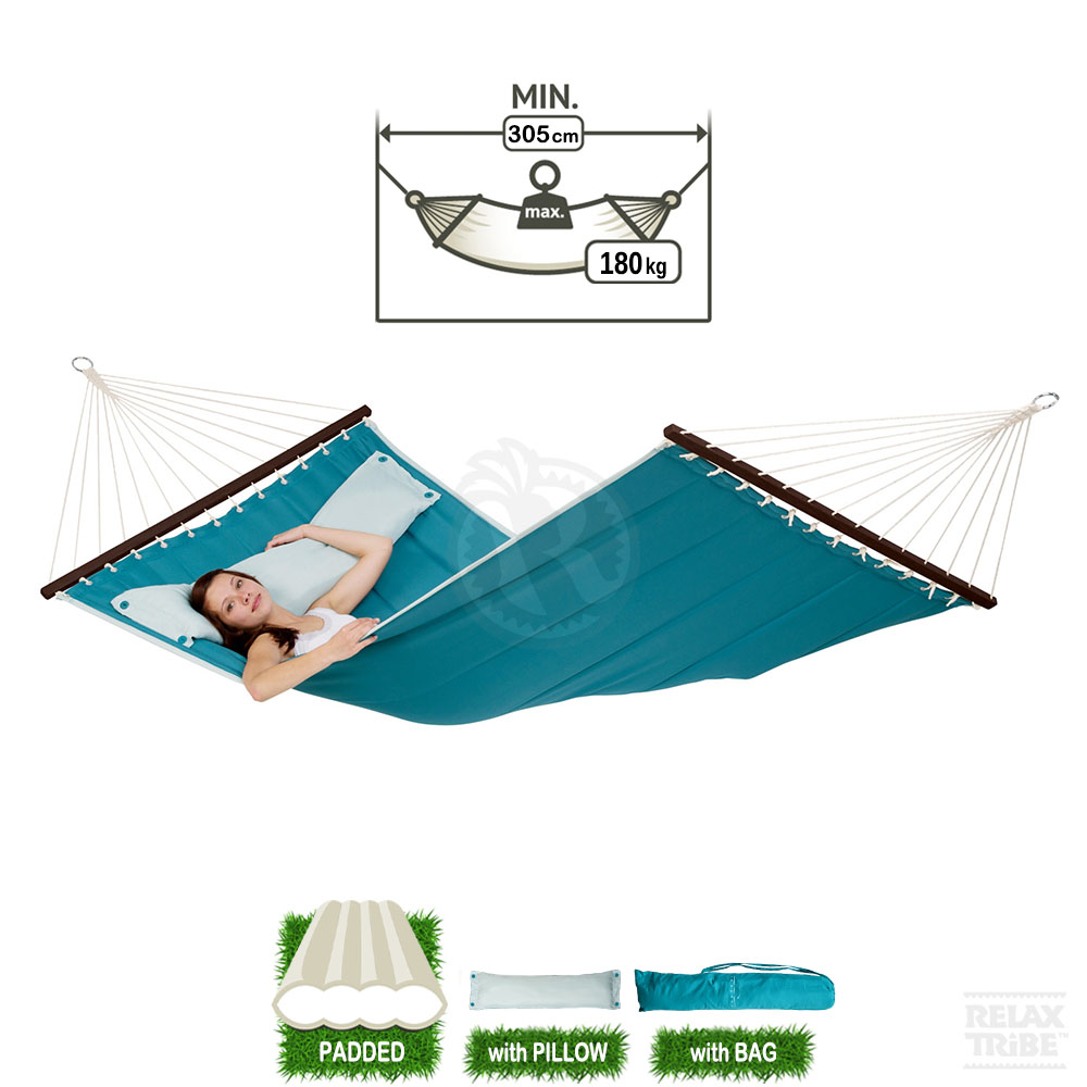 american-dream-petrol-double-xl-padded-hammock-with-bars-pillow-aqua-light-blue-detail-spec