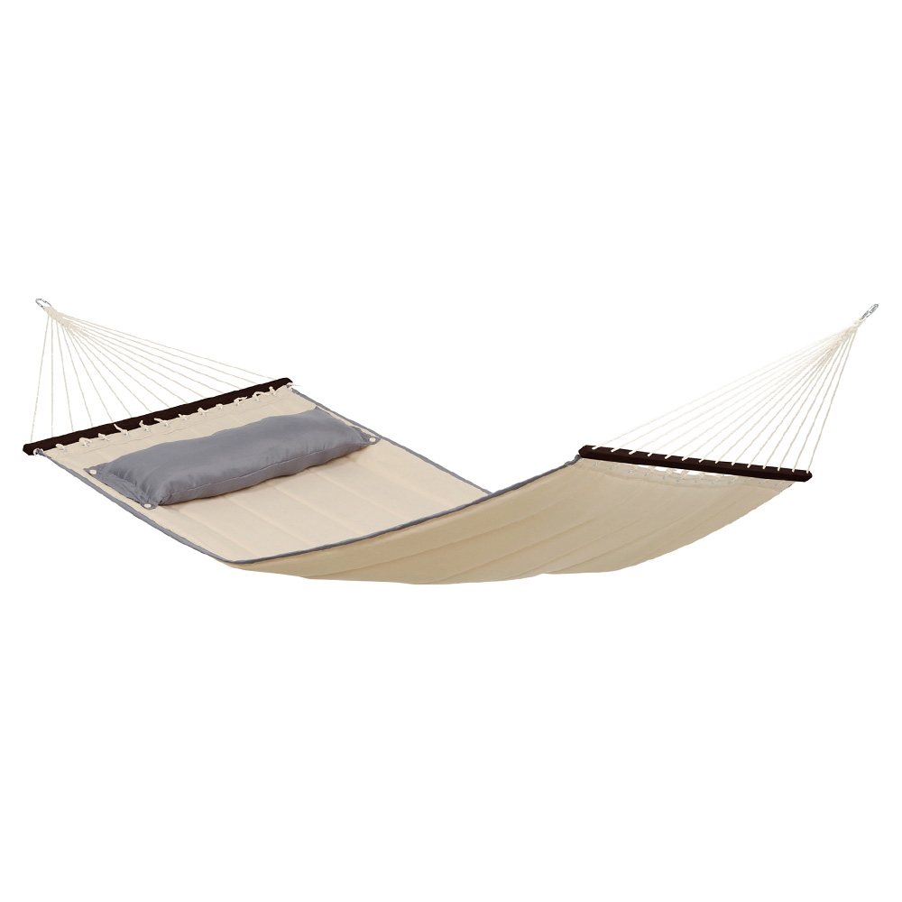 American Dream Sand: [1-2p] XL Padded-Hammock with Bars+Pillow