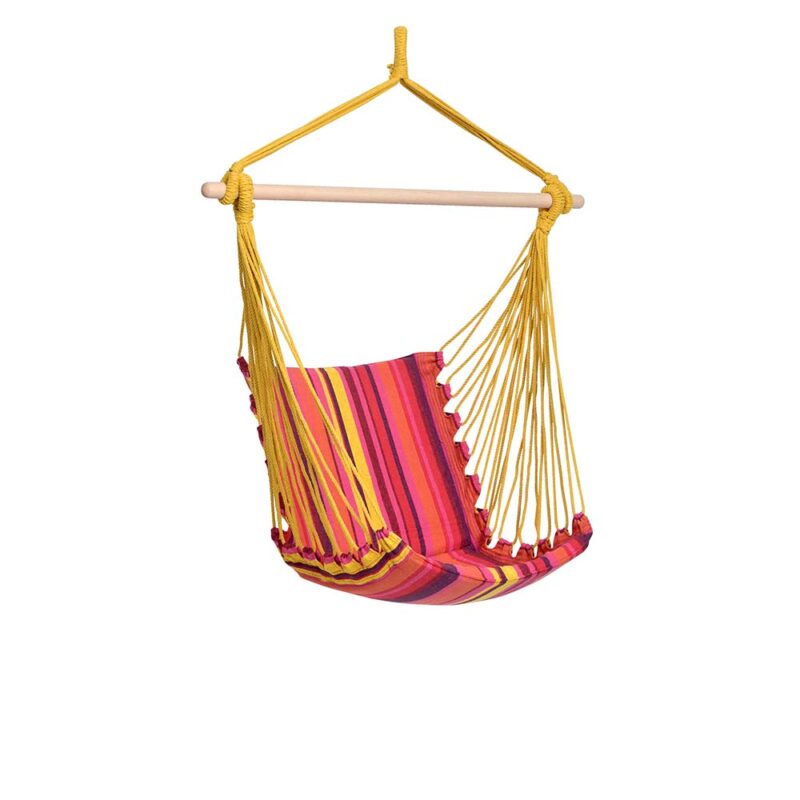 Belize Vulcano: Single Hanging Chair [Recycled Cotton] Padded [Multicolor]