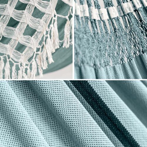 Bossanova Fjord: [2-3p] XXL Brazilian Eco-Hammock w/ Fringes [100%Organic Cotton] Handmade - Image 5