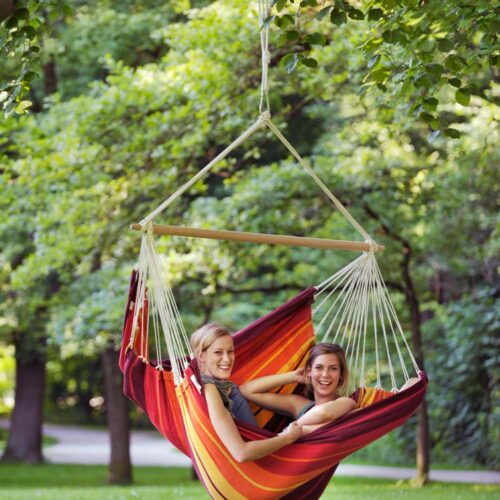 Brasil Gigante Lava: [2-3p] XXL Lounger/Hammock Chair [Recycled Cotton+FSC Wood] Handmade - Image 4