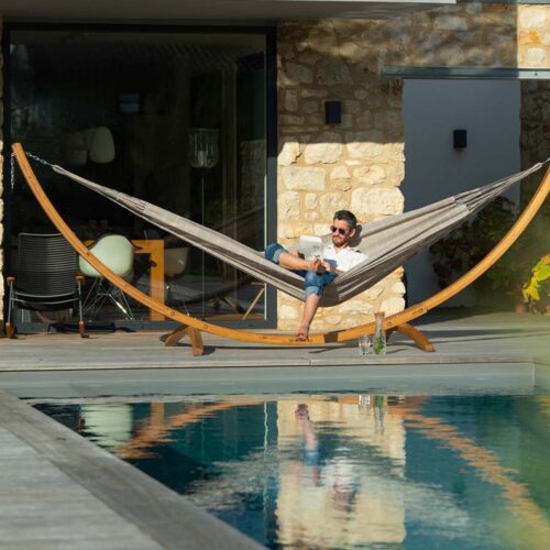 Brisa Almond: XXL Weatherproof Hammock [Home&Garden] Handmade - Image 2