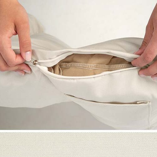 Swing Chair Creme: [1p] Weatherproof Hanging Chair [FSC Wood] with Mattress /Home&Garden - Image 5