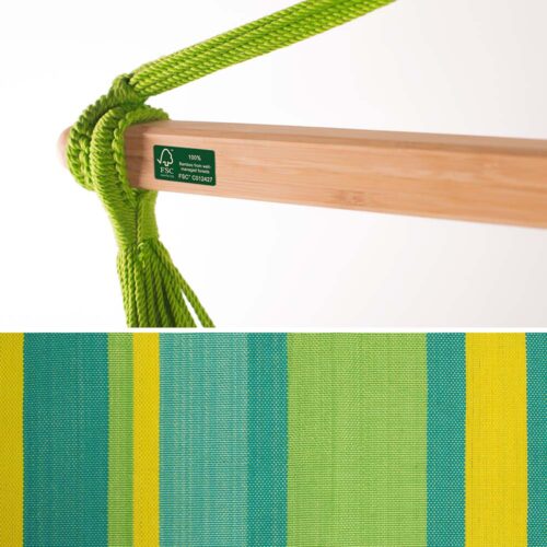 Domingo Lime: Weatherproof Lounger Hammock Chair [FSC Wood/Home&Garden] Handmade - Image 4