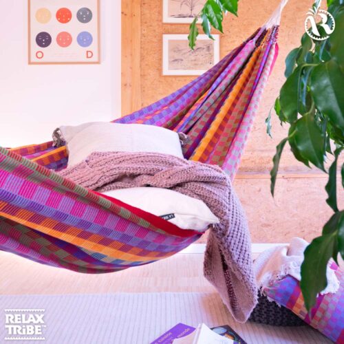 Flora Flowers: XXL Eco-Hammock [100%Organic Cotton] Handmade - Image 2