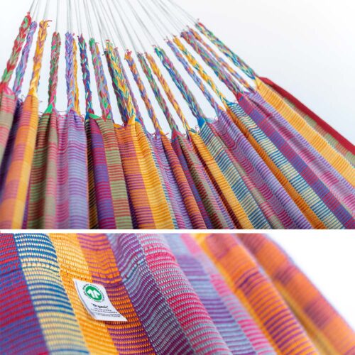 Flora Flowers: XXL Eco-Hammock [100%Organic Cotton] Handmade - Image 4