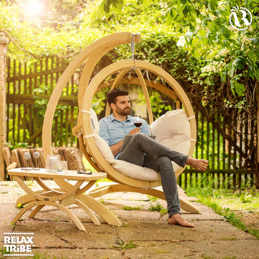 globo-chair-natura-single-home-garden-hanging-chair-fsc-wood-cushion-weatherproof-white-cream-stand