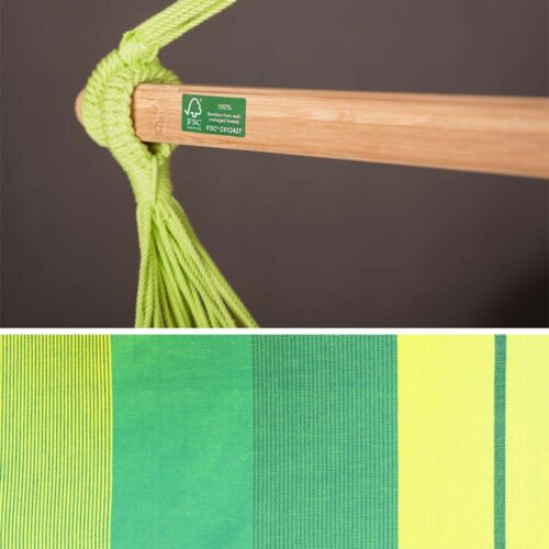 Habana Jungle: Eco-Lounger Hammock Chair [100%Organic Cotton+FSC Wood] Handmade - Image 5