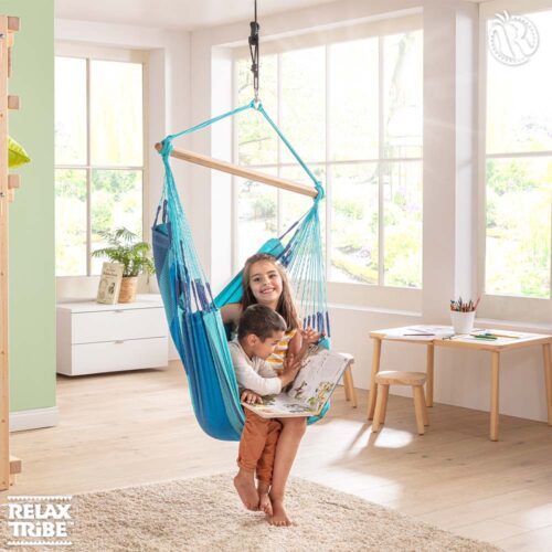 Habana Lagoon: Eco-Lounger Hammock Chair [100%Organic Cotton+FSC Wood] Handmade - Image 2