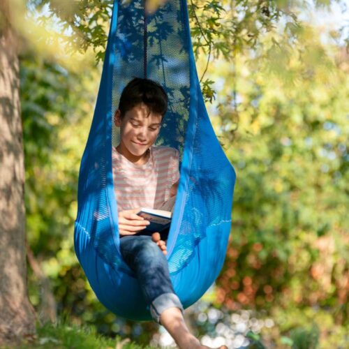 Joki Air Moby: Kids Hanging Nest-Chair [Weatherproof] w/ Suspension+Pillow - Image 4