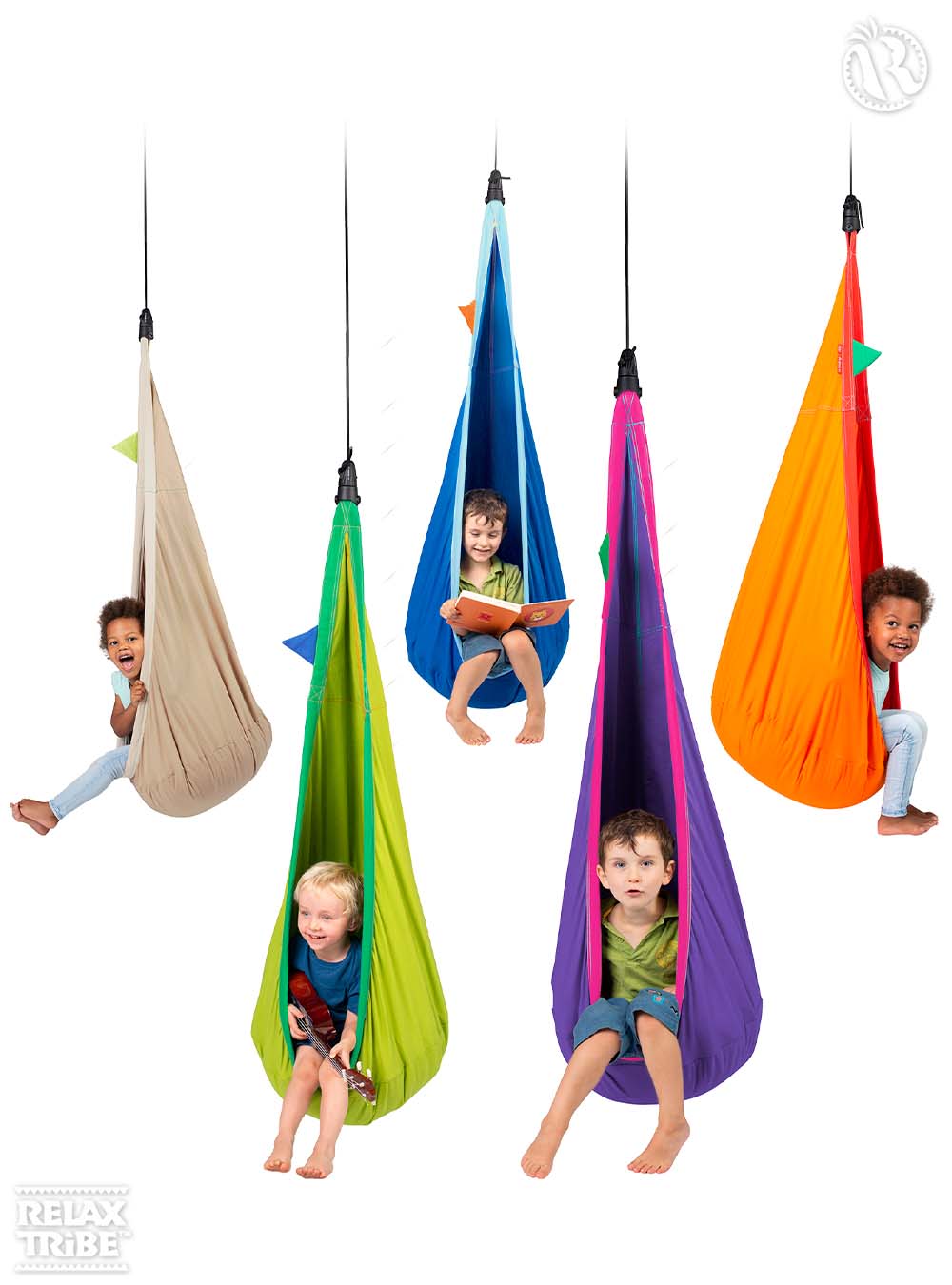 joki-kids-hanging-nest-chair-pure-organic-cotton-with-suspension-and-pillow-multicolors-collection