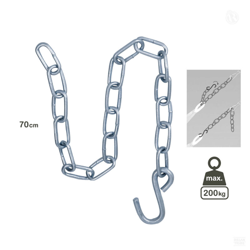 Liana: Suspension/Extension Chain for Hammocks & Hanging chairs /Silver-specs