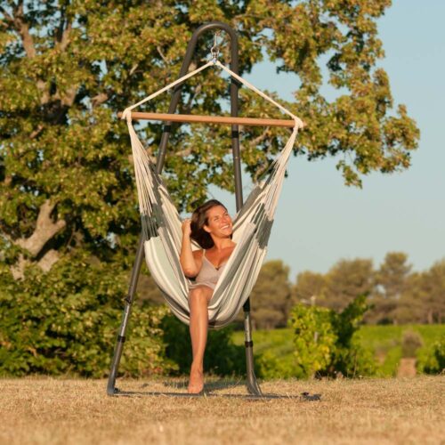 Mediterráneo Anthracite: Steel Stand for Hanging Chair [Adjust. Height] Home&Garden - Image 4