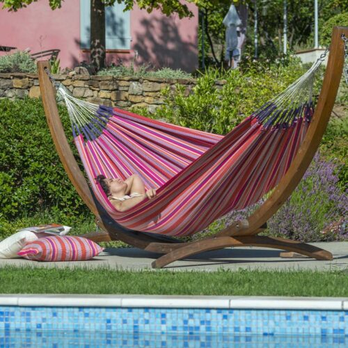 Modesta Flamingo: XXL Eco-Hammock [100%Organic Cotton] Handmade - Image 2