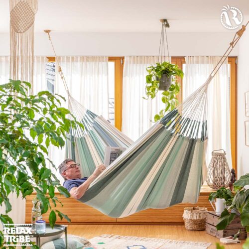 Modesta Olive: XL Eco-Hammock [100%Organic Cotton] Handmade - Image 2