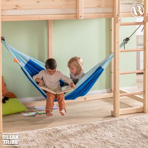 Moki Dolphy: Kids Hammock [100%Organic Cotton] w/ Suspension [max.80kg/TÜV certified] - Image 4
