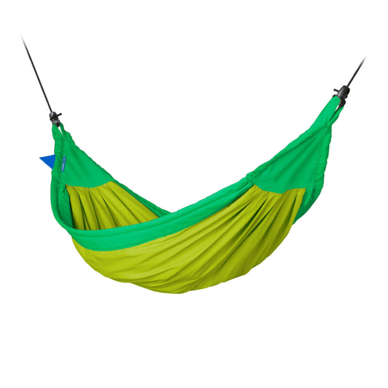 Moki Froggy: Kids Hammock [100%Organic Cotton] w/ Suspension [max.80kg/TÜV certified] Lime+Green
