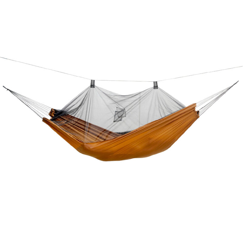 Moskito-Traveller PRO: [1p] Portable Travel Hammock+Anti-bugs Net [impreg.] Outdoor/Camping [Brown/Copper]