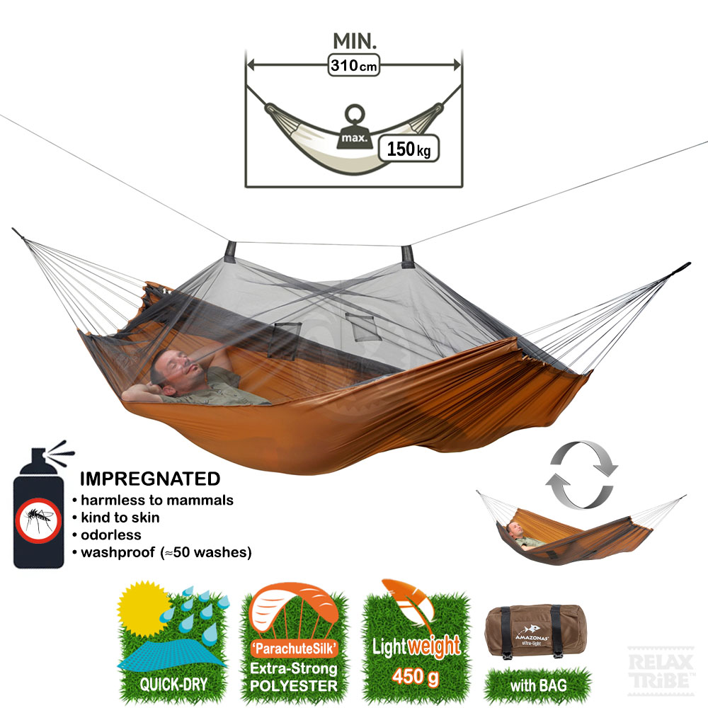 moskito-traveller-pro-single-portable-travel-hammock-anti-bugs-net-impregnated-outdoor-camping-brown-copper-detail-spec