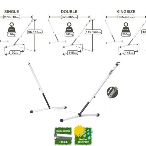 Nautico Cool Grey: Steel Stand for Hammock [Home&Garden] - Image 4