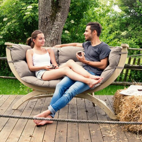 Siena Due Taupe: [2/3p] Home & Garden XL Lounge Sofa [FSC Wood]+Cushion [Weatherproof] - Image 3