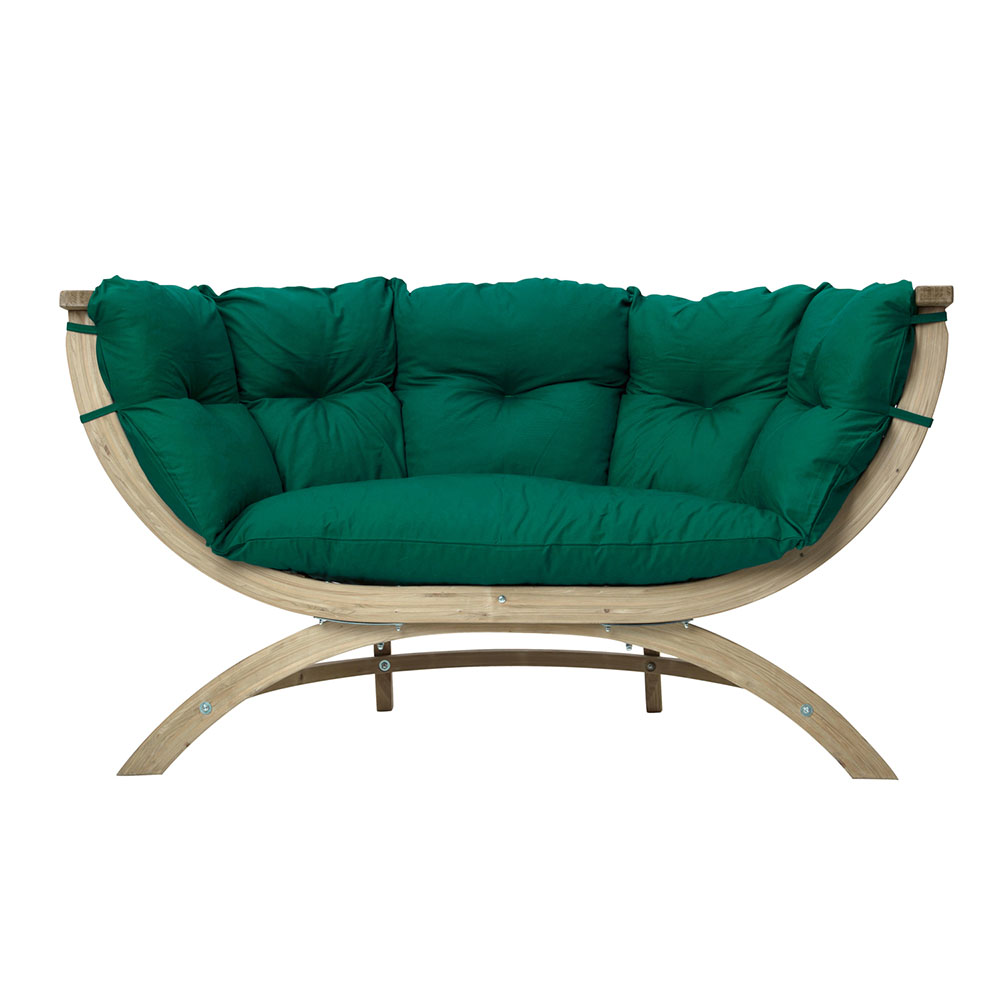 Siena Due Verde: [2/3p] Home & Garden XL Lounge Sofa [FSC Wood]+Cushion [Weatherproof]