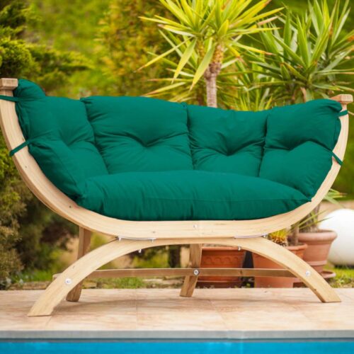 Siena Due Verde: [2/3p] Home & Garden XL Lounge Sofa [FSC Wood]+Cushion [Weatherproof] - Image 3
