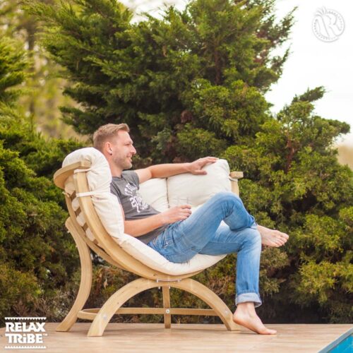 Siena Uno Natura: [1p] Home & Garden Lounge Armchair [FSC Wood]+Cushion [Weatherproof] - Image 3