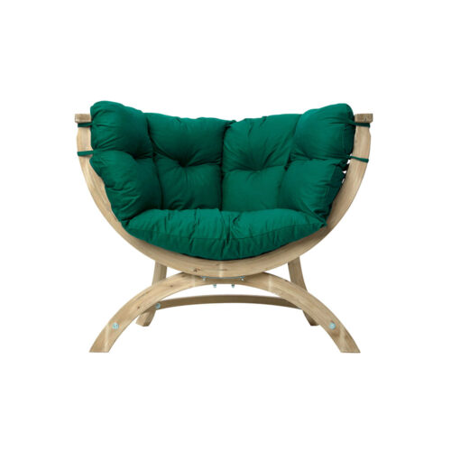 Siena Uno Verde: [1p] Home & Garden Lounge Armchair [FSC Wood]+Cushion [Weatherproof] Green