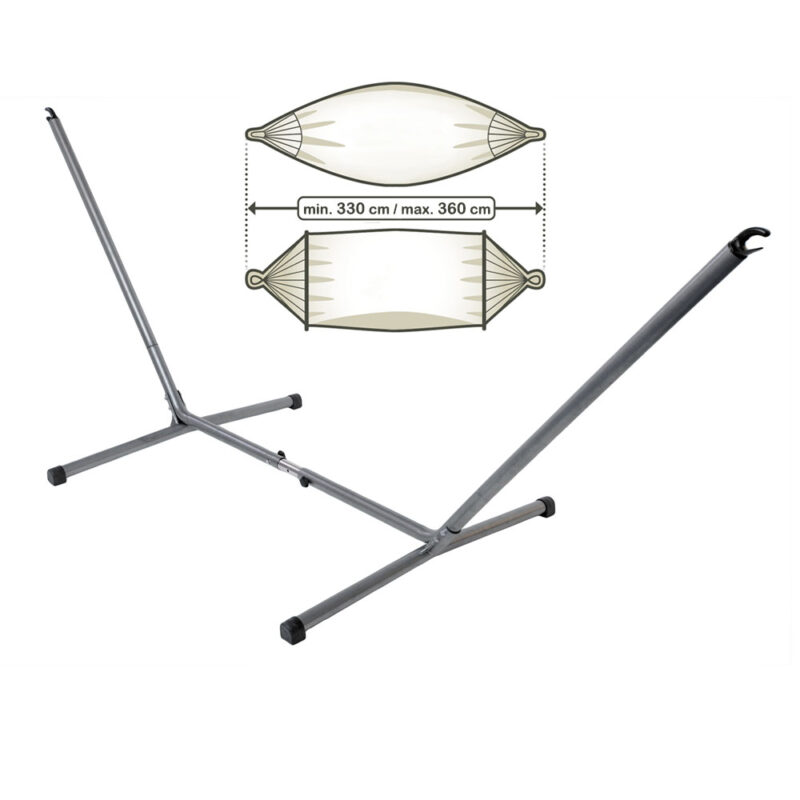 Sumo Grande: XL Steel Stand for Hammock length 330-360cm [Home&Garden] Metallic/Silver