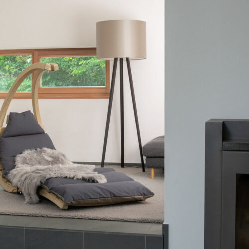 Swing Lounger Anthracite: [1p] Weatherproof Hanging Recliner/Sunbed [FSC Wood] with Mattress /Home&Garden - Image 4