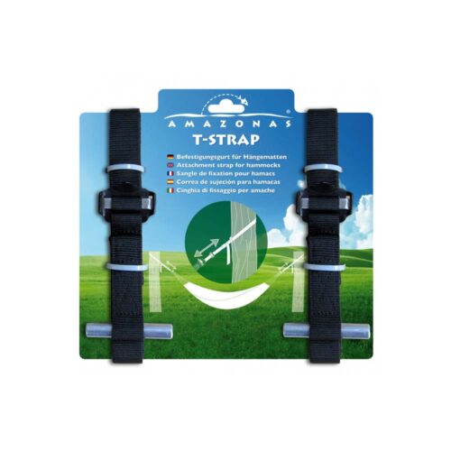 T-Strap: Adjustable Suspension System Set with Tree-Friendly Straps for Hammock [Weatherproof] Black