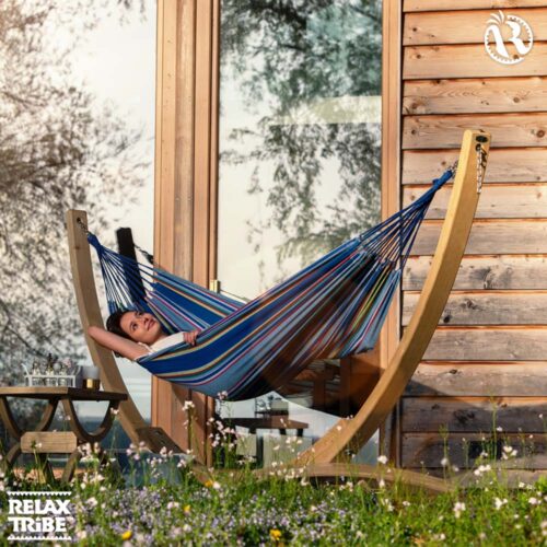 Tahiti Ocean: [1p] Weatherproof Hammock for Home & Garden - Image 3