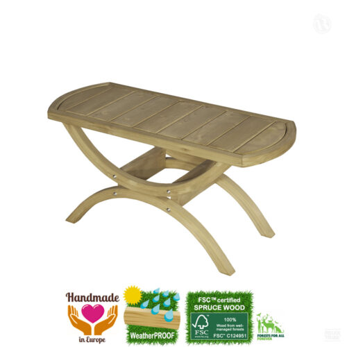 Tavolino: Weatherproof Side Table [FSC Wood] for Home & Garden-specs