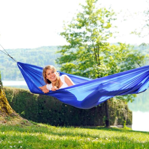 Travel Set Blue: [1p] Portable Travel Hammock w/ Suspension [Outdoor/Camping] - Image 4
